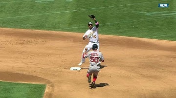 BOS@OAK: Betts safe at second after call overturned