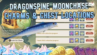 ALL DRAGONSPINE Moonchase Chest and Charm Locations (TUNA CLAYMORE) - Genshin Anniversary Event