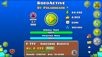 "RoboActive" [100%] By Polarbeahr [Insane All coins] l [Geometry Dash 2.2] :)