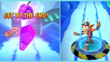 CRASH BANDICOOT: ON THE RUN - Snow Go Challenge Run Gem Run Get To The End!