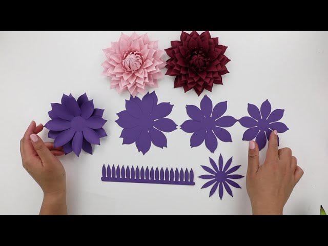 new-mini-dahlia-1-template-easy-full-tutorial-tips-pearl-paper-flowers-youtube