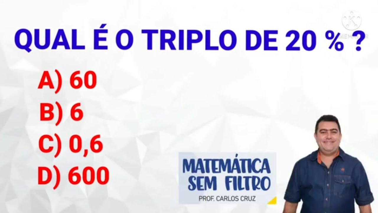 Como calcular o triplo de uma porcentagem? - YouTube