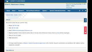Getting Help from Rasmuson Library