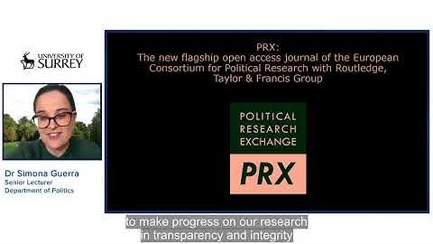 PRX: A new flagship open access journal by Dr Simona Guerra | SORT 2021 | Uni of Surrey