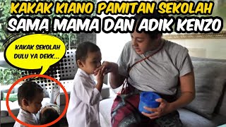 kakak kiano pamitan sekolah sama mama dan adik kenzo @galerikiano