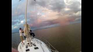 Localized Rain Squall Cells off Havre de Grace