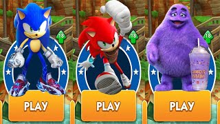 Sonic Prime - Boscage Maze Sonic vs Fire Sonic Boom vs Grimace Shake Rush - Sonic Dash
