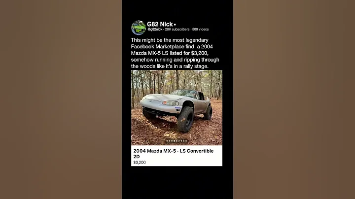 This might be the most legendary Facebook Marketplace find, a 2004 Mazda MX-5 LS listed for $3,200