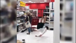Teen Fail Backflip Behind Old Lady 😯