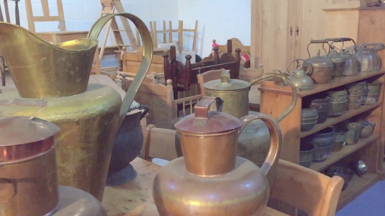 Copper Cauldrons, Kettles, Pots, Dog Carts, Antiques & Curios - Pinefinders Old Pine Furniture