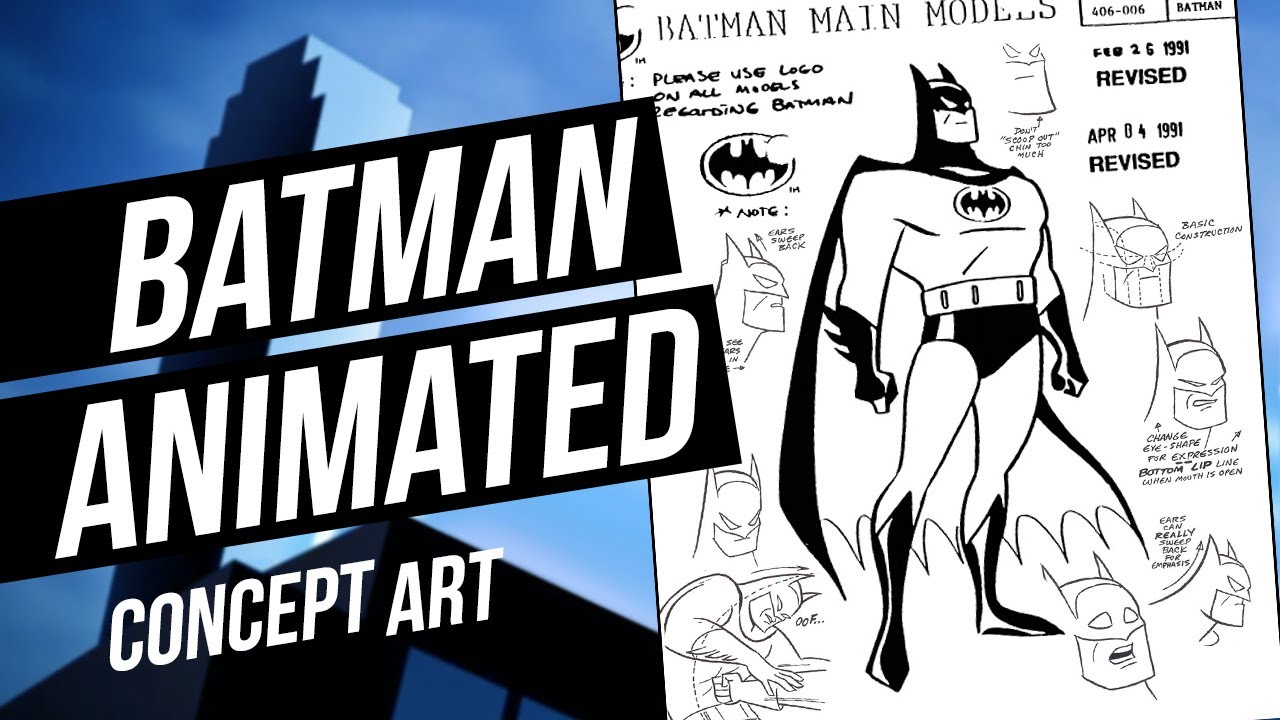 Batman Animated Concept Art Booklet Review BTAS - YouTube