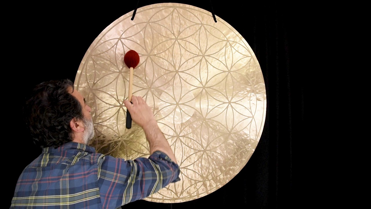 40" Flower of Life Wind Gong Sound Healing Gongs Unlimited YouTube