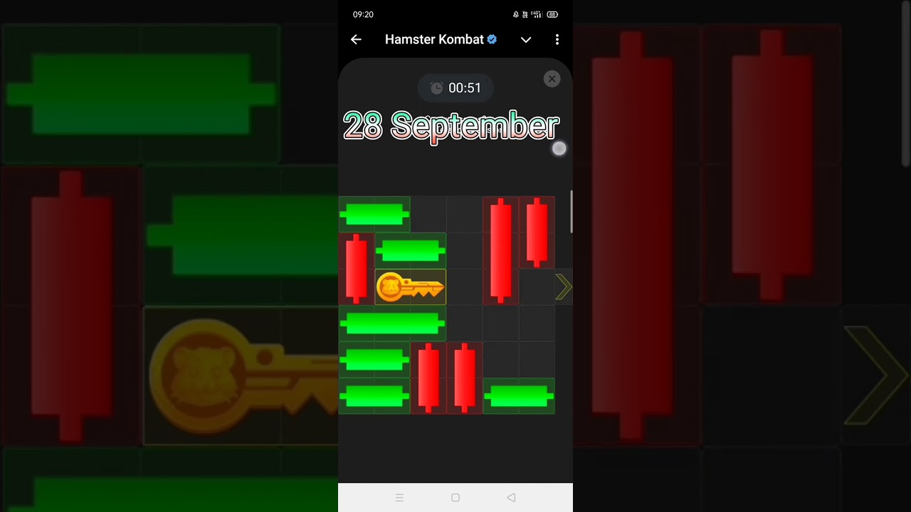28 September Hamster Kombat daily mini game today ll Mini game key