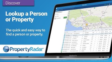 Lookup a Person or Property using PropertyRadar