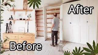 CREATING A COZY HOME | building closet | homemaking vlog | room makeover, home improvement