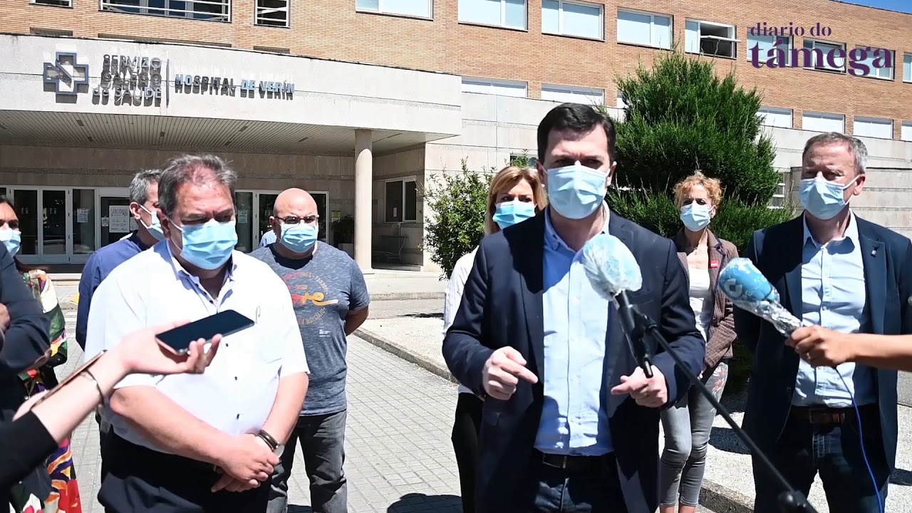 Caballero, líder do PSdeG, visita Verín para anunciar o seu compromiso ca sanidade pública