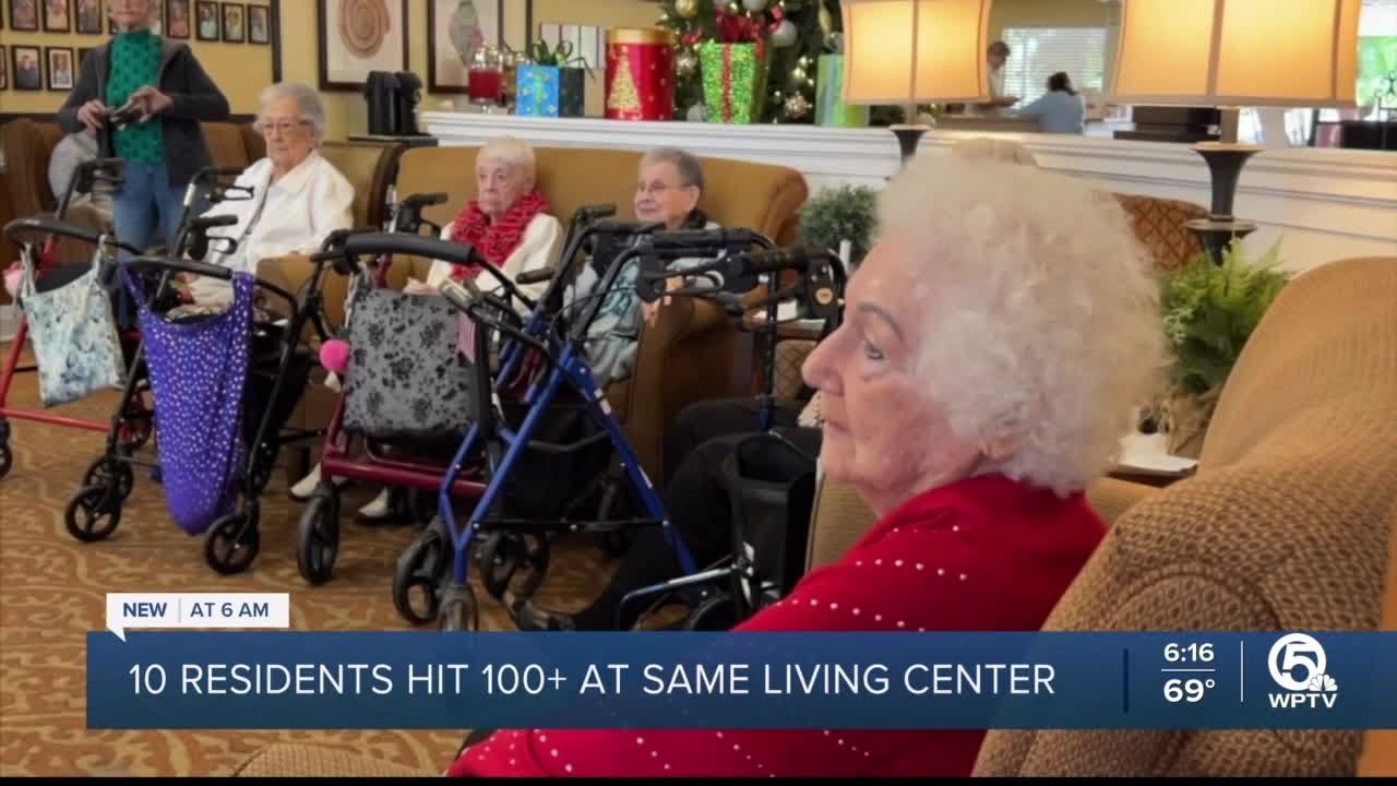 Palm Beach County senior center has 10 residents who are at least 100 years old