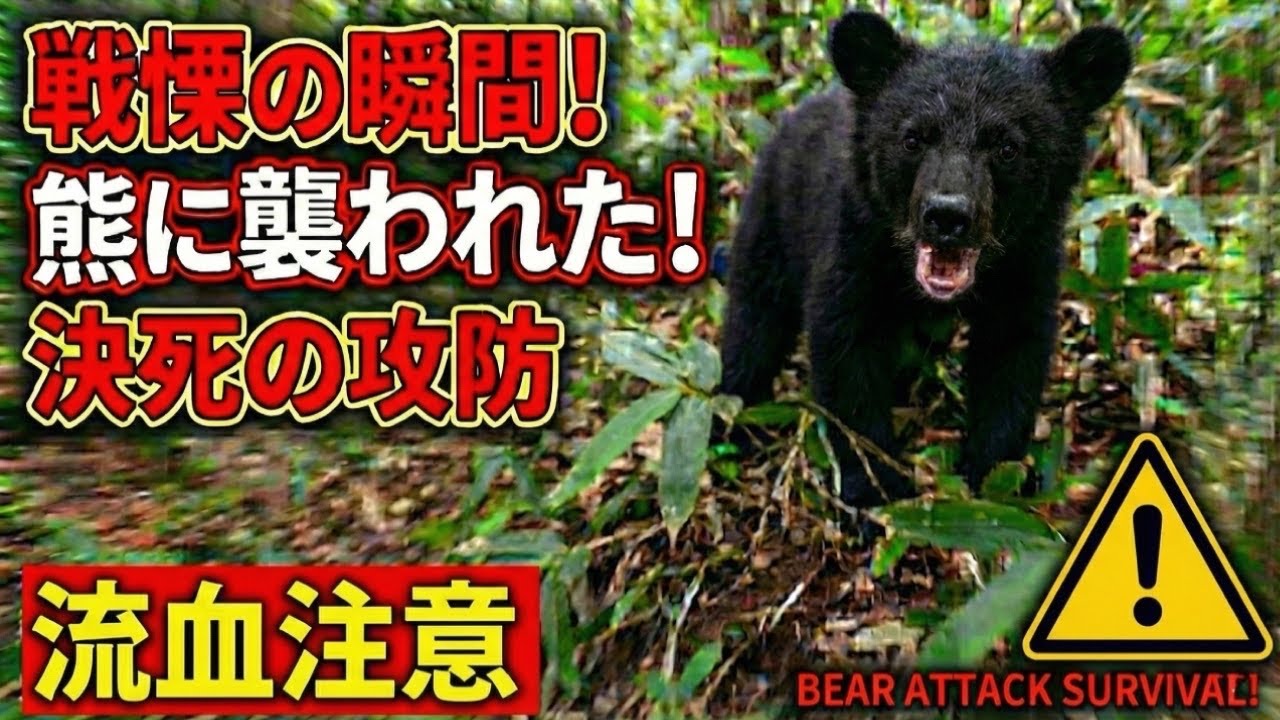 【danger】Fighting an attacking bear!Bear's amazing speed and power熊に襲われた ...