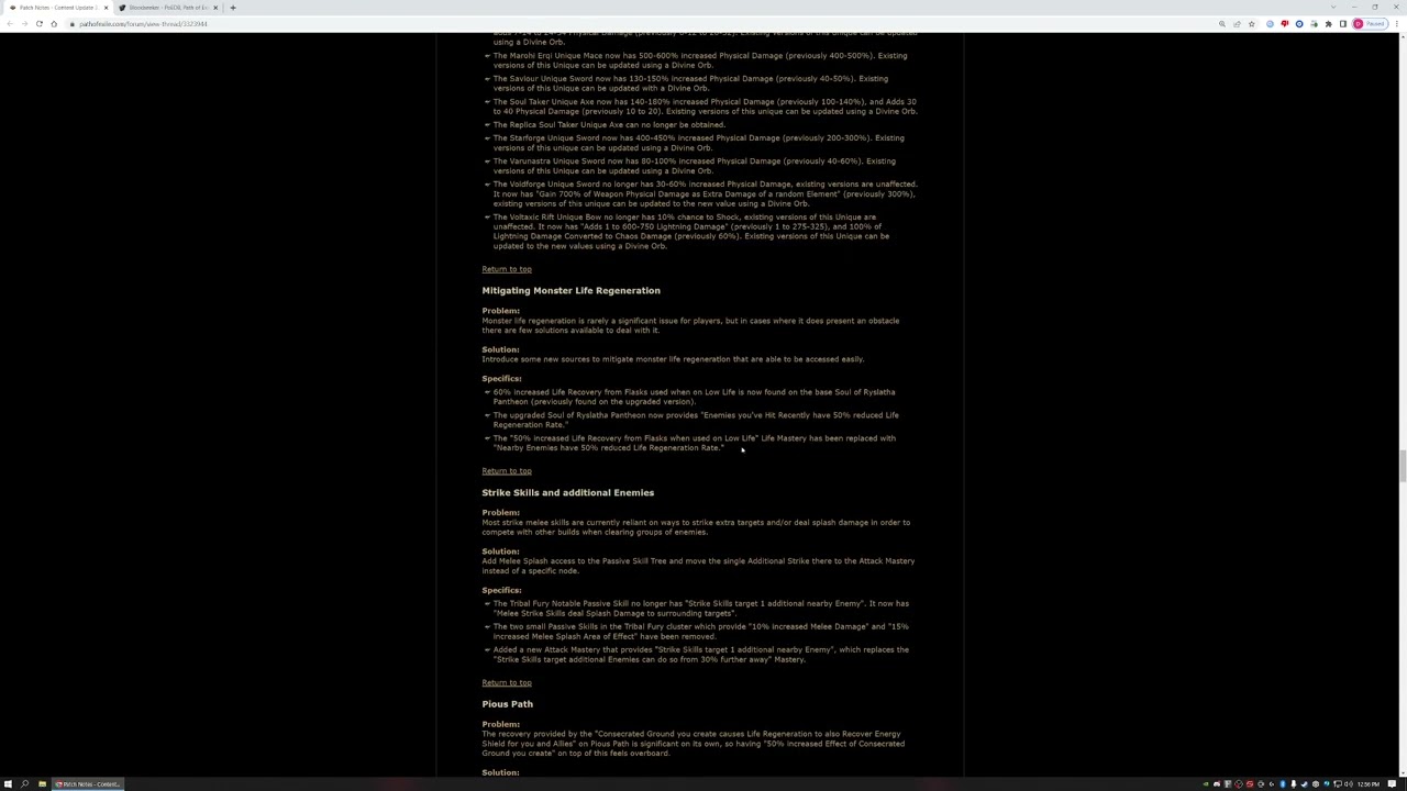 POE 3.20 Patch Notes review Frozen Legion looks awesome