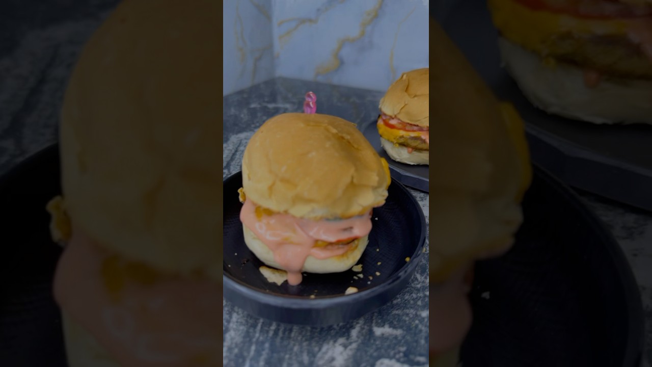 Juicy Homemade Burger 🍔Better Than Takeout! #shorts #burger