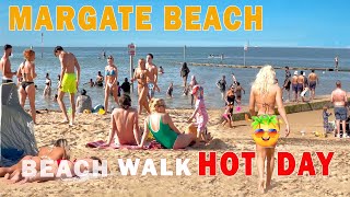 England Beach Walk 2023 | MARGATE BEACH  Most Beautiful Sandy Beach near London | Hot Beach 4K