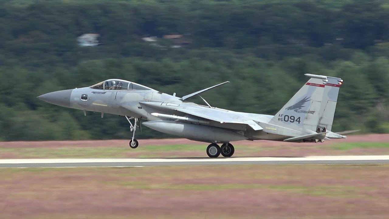 Six F-15 Eagles Returning from Europe