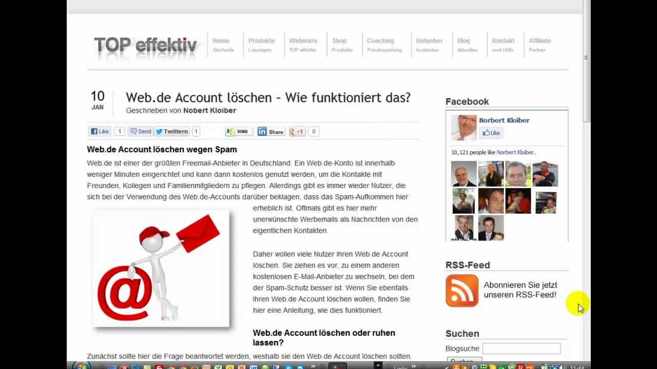 Web.de Account löschen - Wie funktioniert das? - YouTube