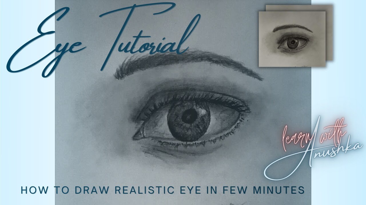 How to draw realistic eye in few minutes - YouTube