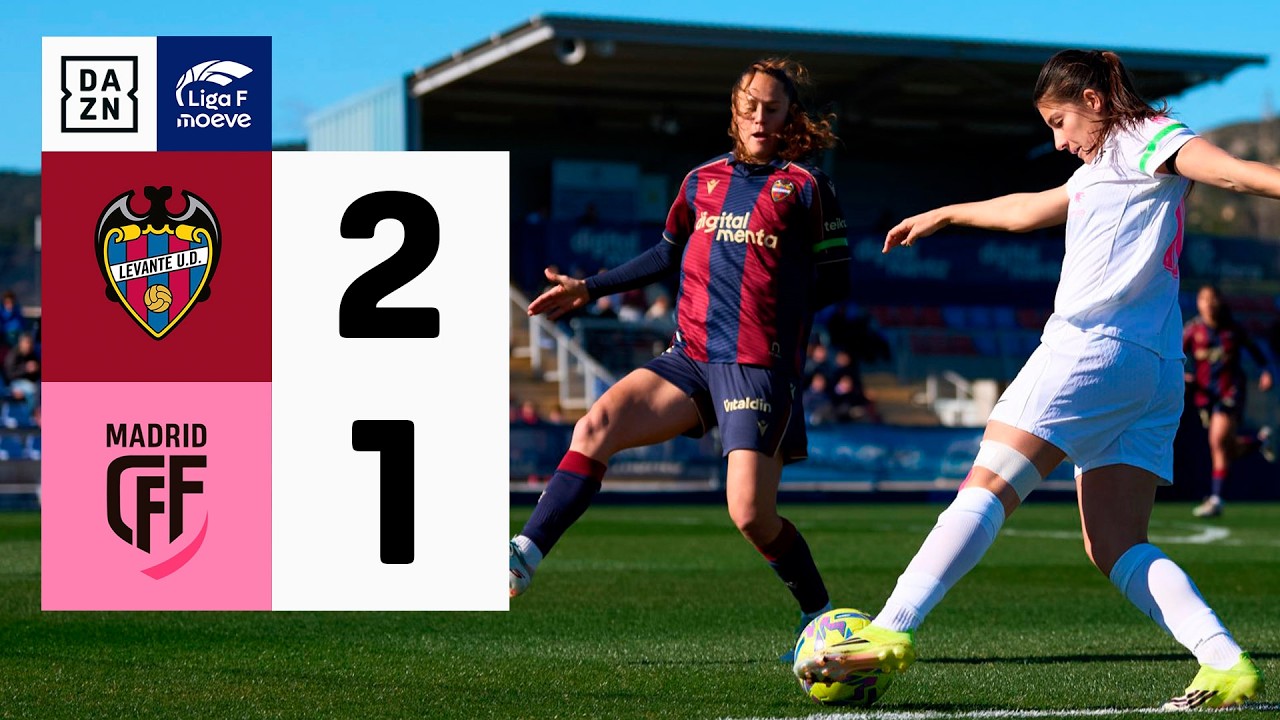 Levante UD vs Madrid CFF (2-1) | Resumen y goles | Highlights Liga F ...