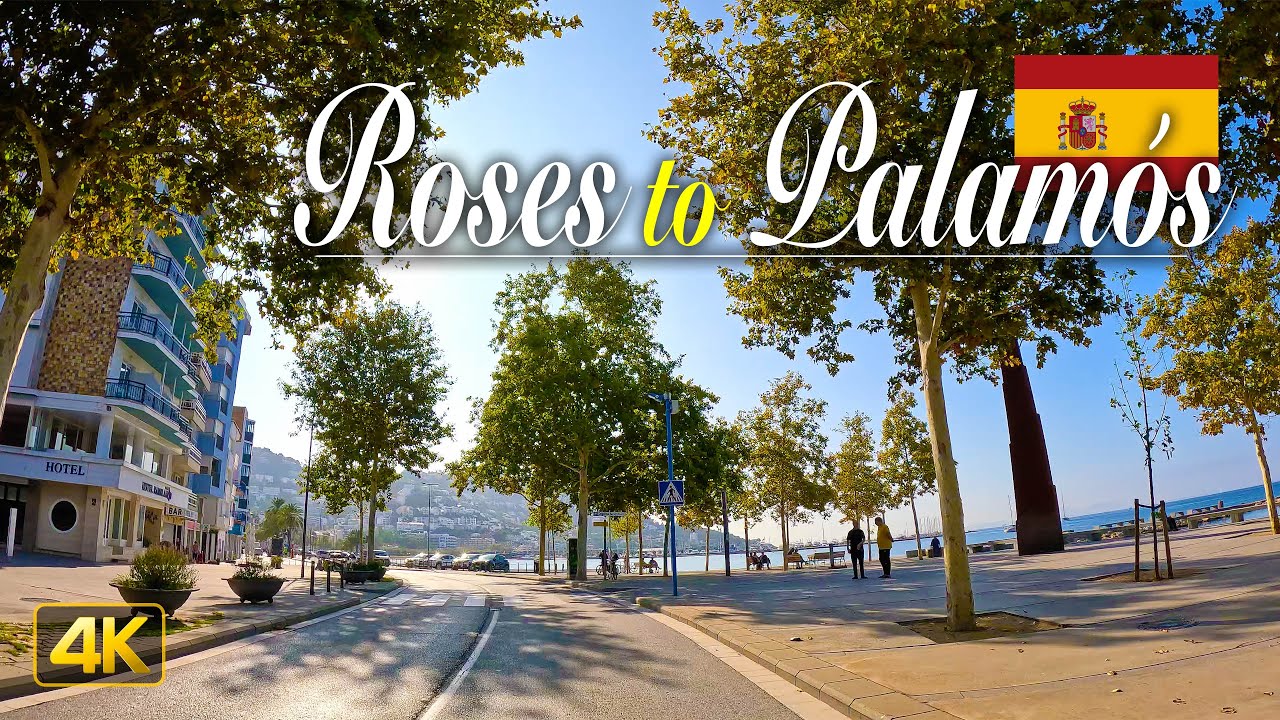 Driving from Roses to Palamós on the Costa Brava, Catalonia, Spain 🇪🇸