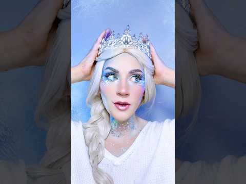 Ice Queen Halloween Makeup Halloweenmakeup Easyhalloweenmakeup Elsa Elsacosplay 