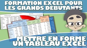 COMMENT METTRE EN FORME UN TABLEAU EXCEL – APPRENDRE EXCEL POUR LES DÉBUTANTS