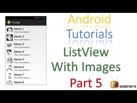 88 Android ListView With Image Part 5 |
