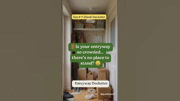 Day 9: Diwali Declutter Challenge, Entryway Declutter #entrywaymakeover #diwalicleaning #shorts