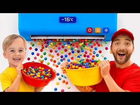 Mike and Uncle fix broken Air Conditioner - Kids Toy Story