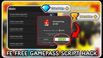 [ NEW ] Free Gamepass Script - ROBLOX SCRIPTS - FREE Robux Eggs / Dupe Pets / Infinite Gems