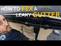 How to fix leaky gutters. DIY gutter repair. Dripping gutters easy fix! Proper fix, no sealant!