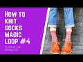 How to knit socks magic loop 4  shaping the toes  summer lee design co