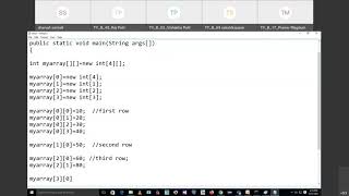Jagged Array in java Lecture12 by Sharvali Sarnaik