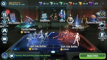 Level 85 daily activities easy | SWGOH