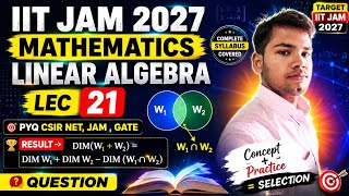 #CSIRNET#JAM#GATE PYQ | IIT JAM|Linear Algebra Mathematics|LEC 21|THEOREM|Maths by Umesh Maurya ❤️❤️