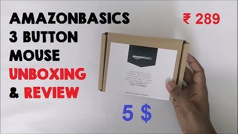 AmazonBasics 3 Button USB Wired Mouse Unboxing and Review | Unbox Express | Giveaway
