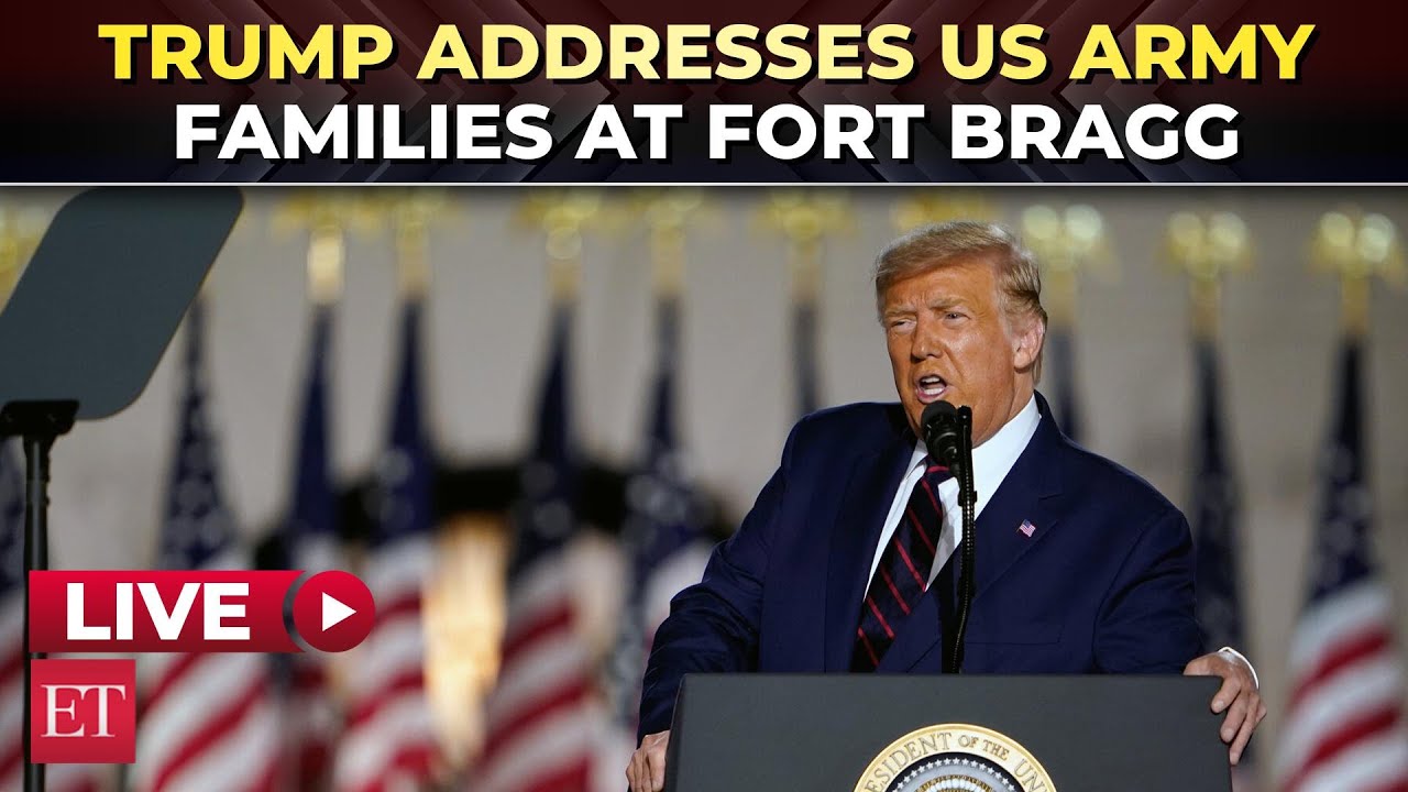 Trump LIVE | US President addresses troops, families at Fort Bragg