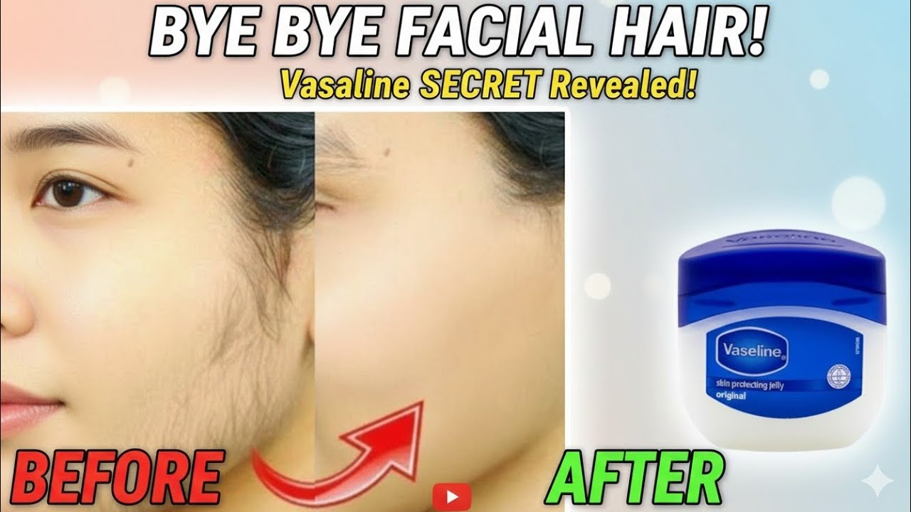 Vaseline petroleum jelly for unwanted hair removal | Facial hair removal cream | Vaseline uses 
