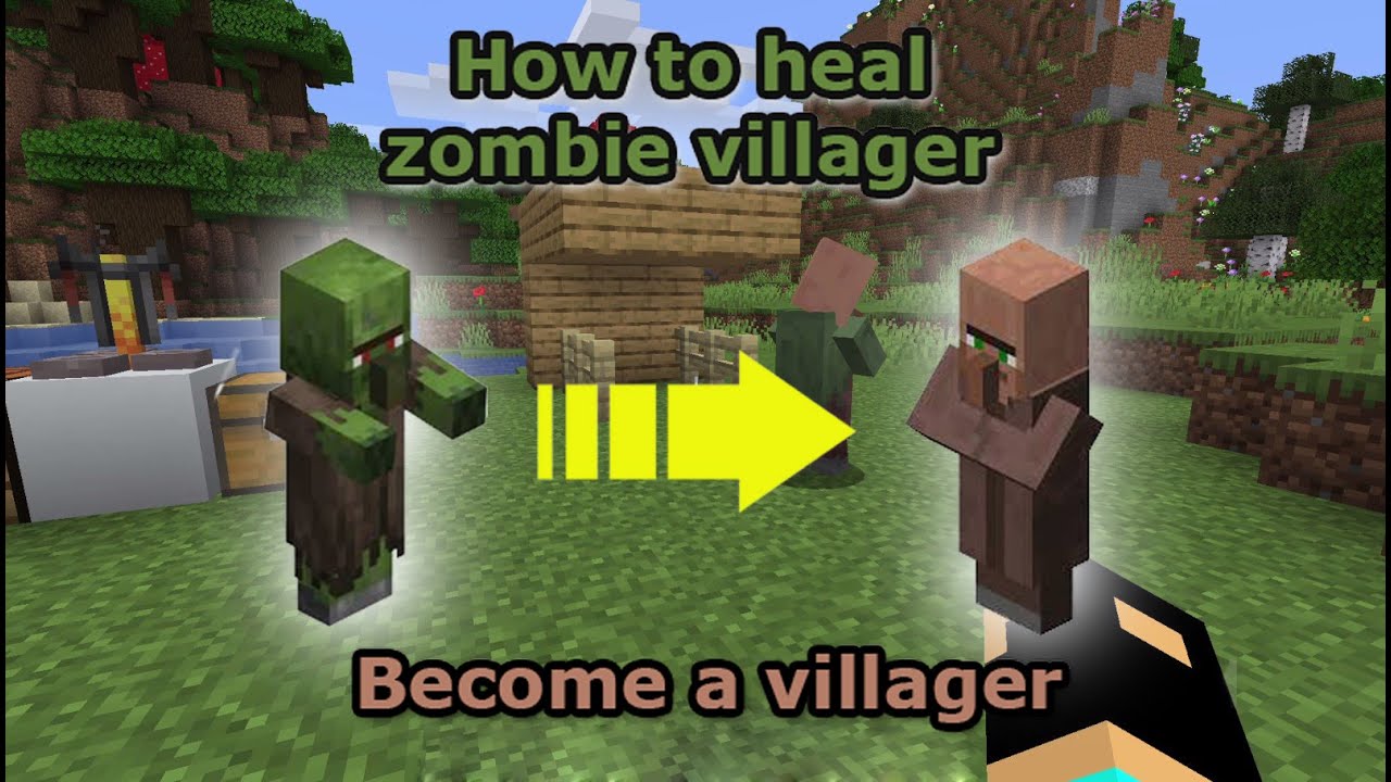 How to heal Zombie Villager and turn a Villager Minecraft YouTube