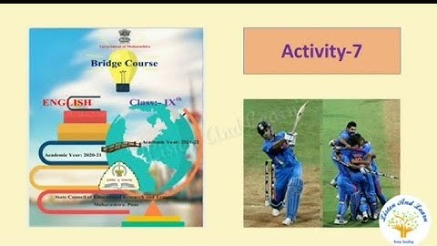 Std.9th English Bridge course Activity- 7
