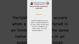 variable shadowing in JavaScript  #shorts