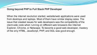 Be a Skilled & Certified Full Stack PHP Developer with Texceed