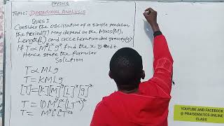 THE DIMENSIONAL ANALYSIS BETWEEN PERIOD (T),MASS(M), LENGTH (L), ACCELERATION DUE GRAVITY (G).