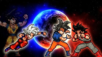 Goku DBS 3.5 OP Buff(All Form) VS Goku TP OP(All Form) & Evil Goku TP OP in #dragonball #mugen